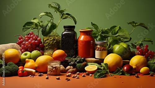  many different fruits and vegetables on the table