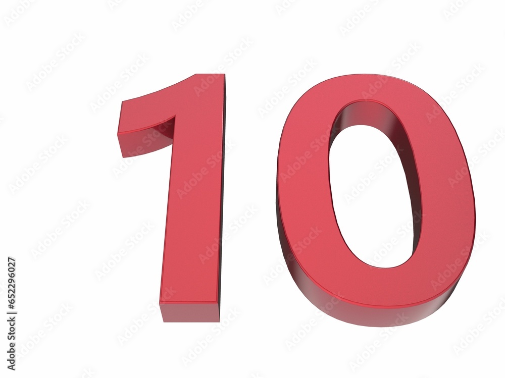 3d number isolated texture background illustration render