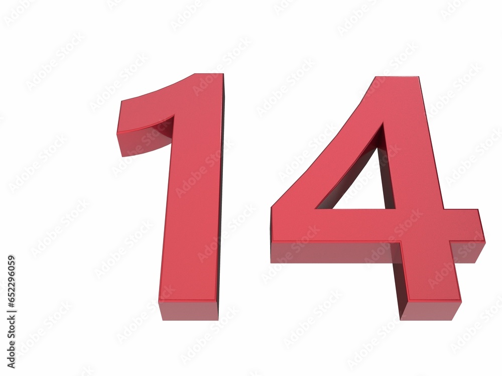 Fototapeta premium 3d number isolated texture background illustration render