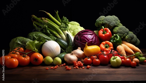 vegetables and fruits on a white background