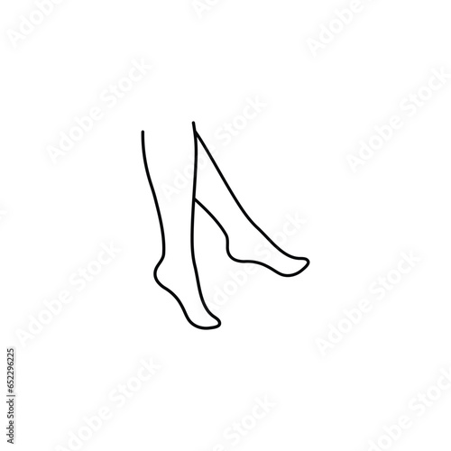 woman foot icon female feet sign