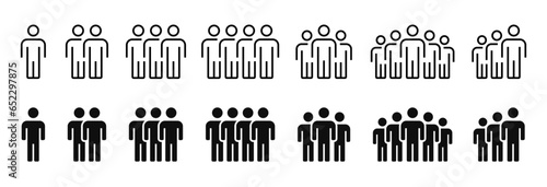 People Group & Team icon. People Team. Group of People icons set. Vector