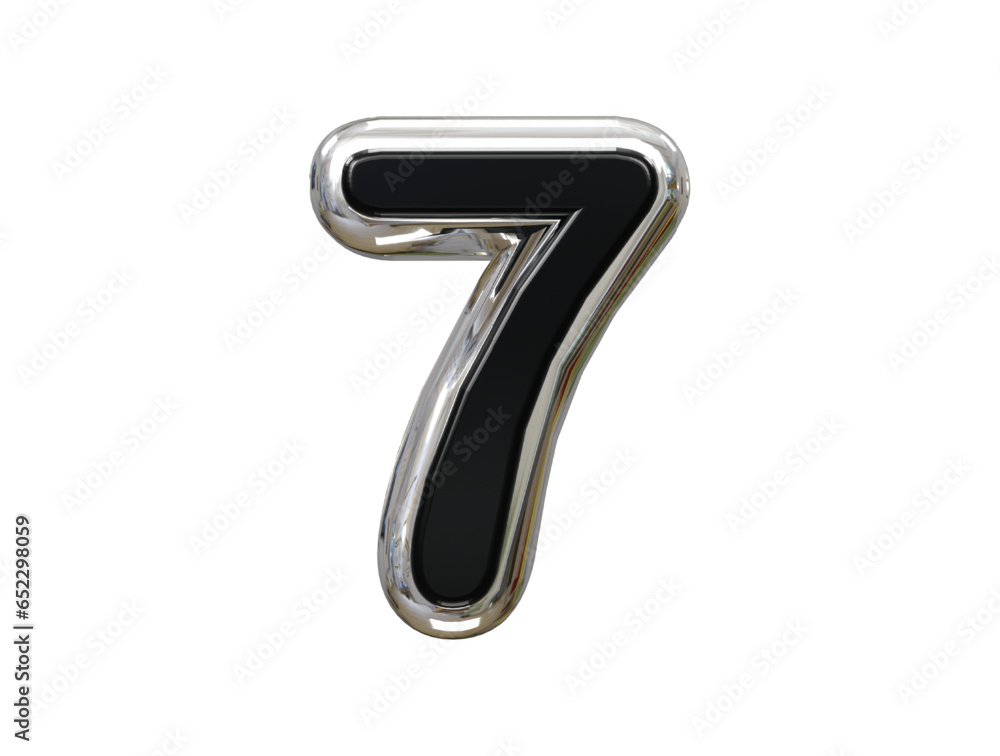 7 number text effect illustration 3d rendering 7 number text effect illustration 3d rendering