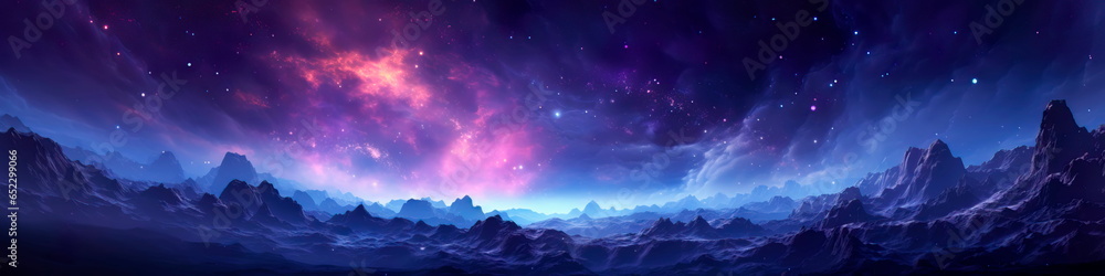 Naklejka premium Space background with nebulas and stars.