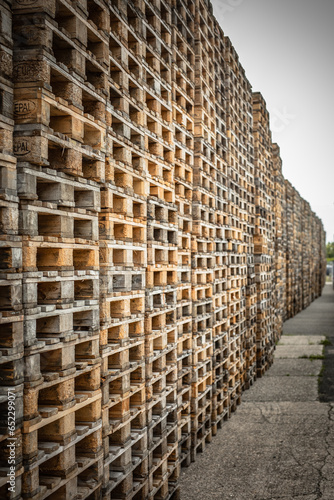 stack of wood pallets