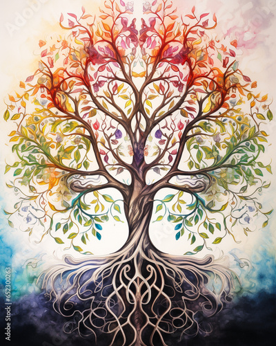 Artistic tree of life illustration
