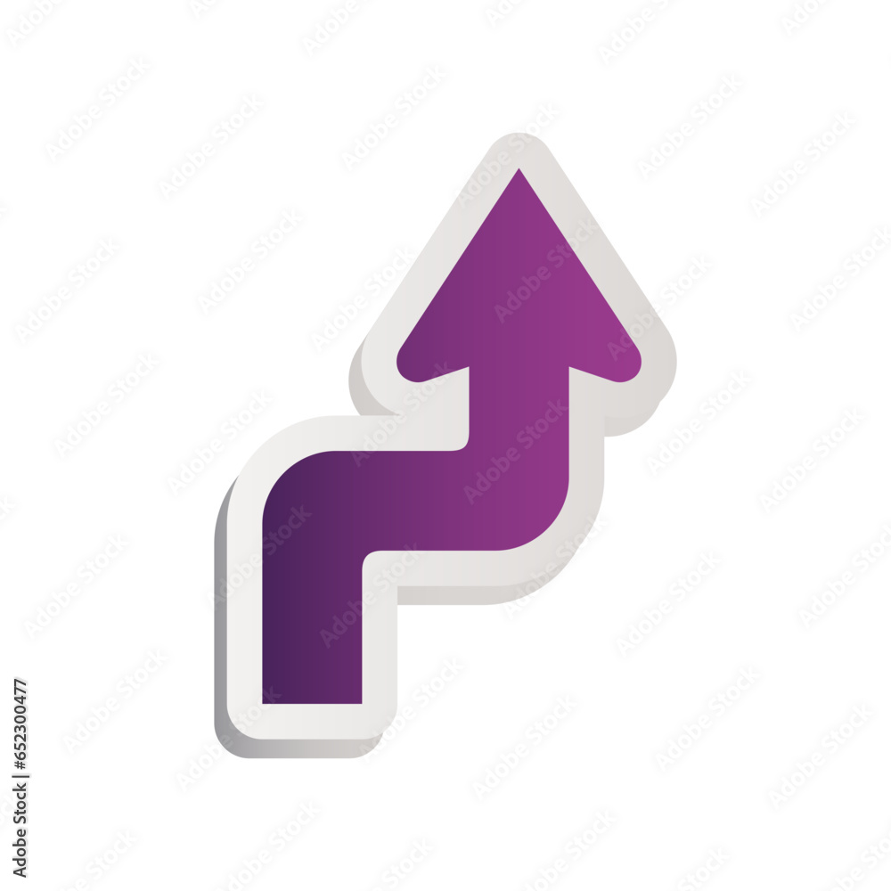 Arrow icon with sticker effect Arrow icon with sticker effect