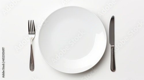 cutlery and plate.