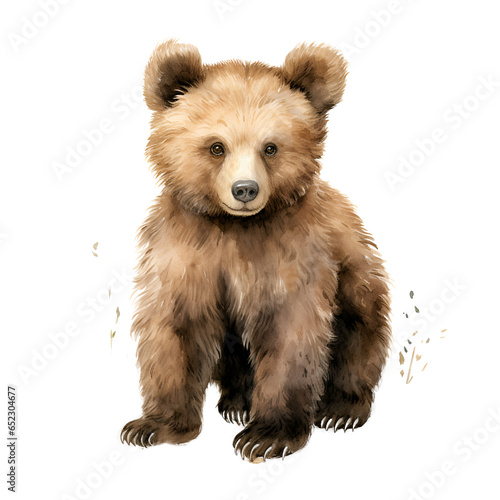 Vintage Watercolor Bear © Anastasiya