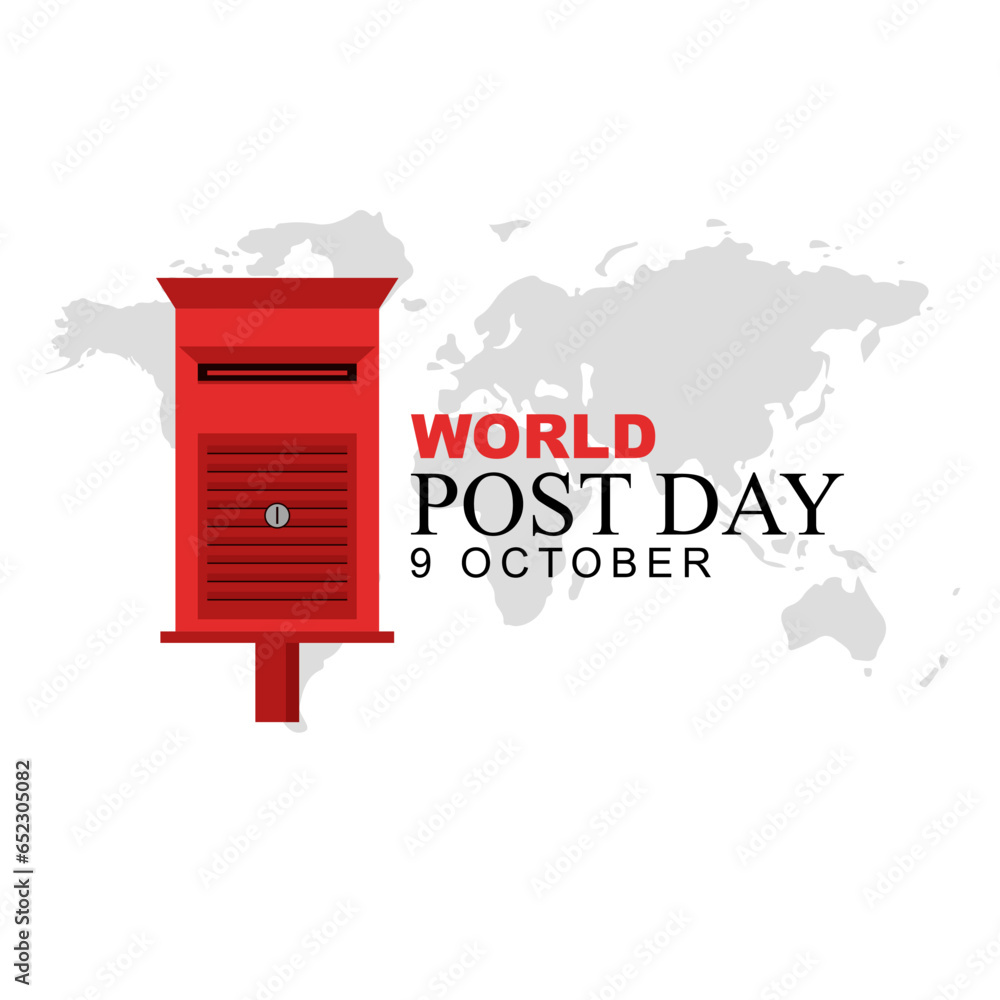 World Post Day is celebrated every year on October 9. Vector illustration World Post Day is celebrated every year on October 9. Vector illustration