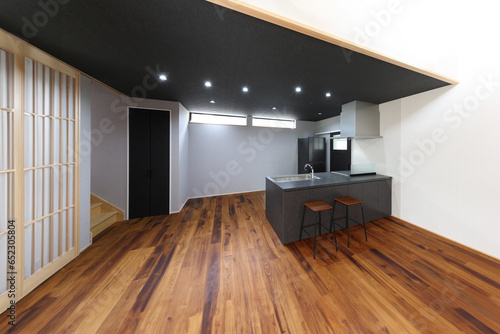 モダンなデザインのリビングダイニング