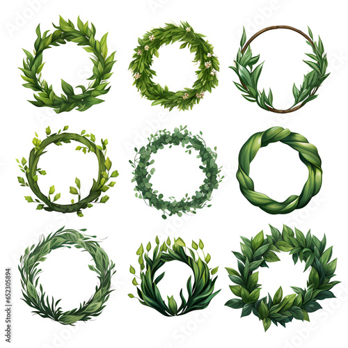 Sketched Botanical Crests& Wreaths