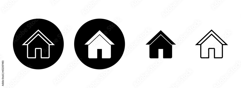 Home icon set illustration. House sign and symbol Home icon set illustration. House sign and symbol