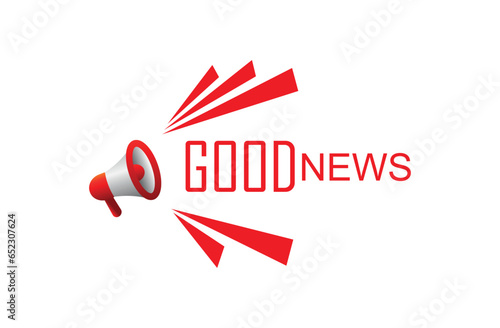 good news sign on white background	