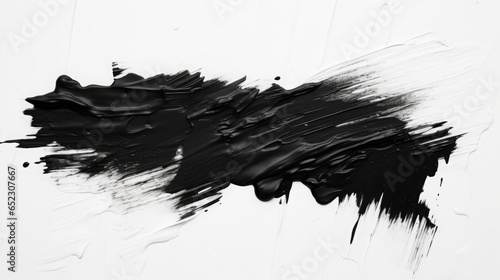 strokes of black paint on a white background.