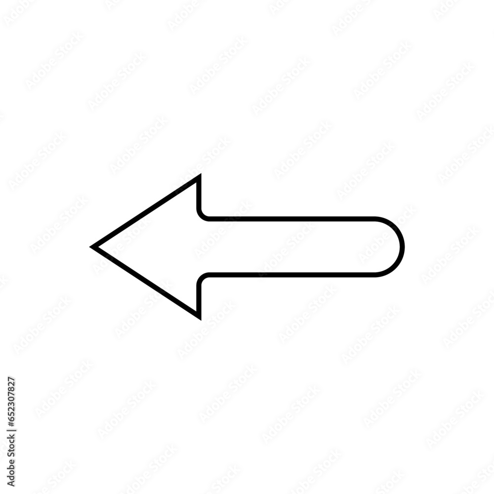 Left arrow button for web or app development, navigation arrow sign icon Left arrow button for web or app development, navigation arrow sign icon