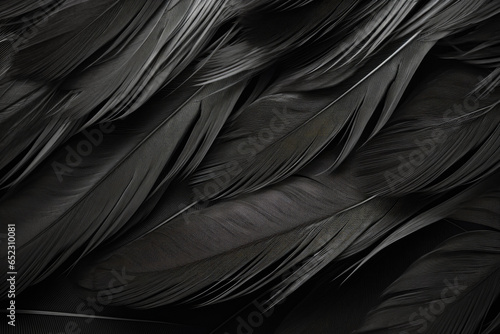 Texture Of Various Colored Feathers On A Flat Surface Created Using Artificial Intelligence © Damianius