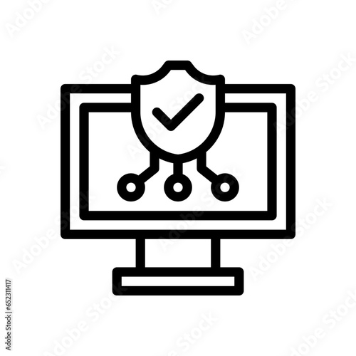 antivirus line icon