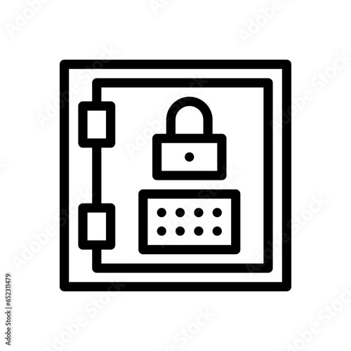 safebox line icon