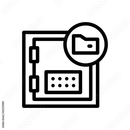 strongbox line icon