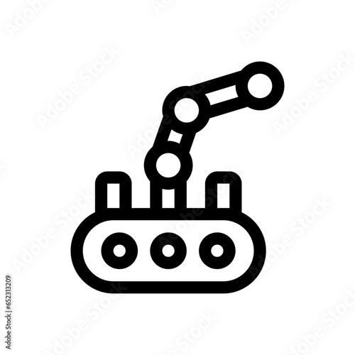 robot line icon