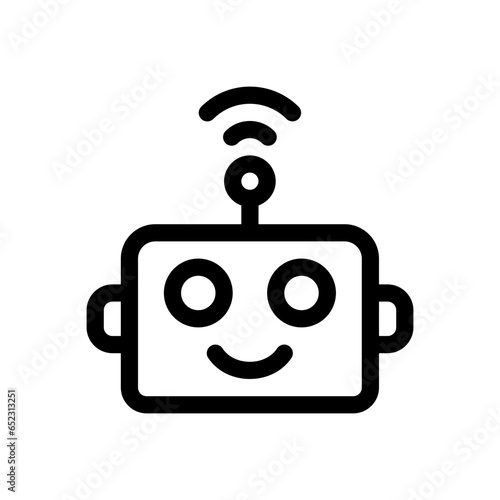 robot line icon
