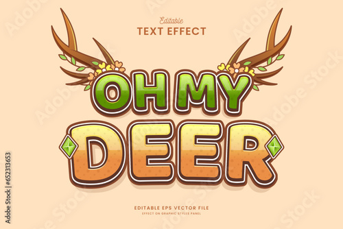 decorative editable my deer text effect vector design