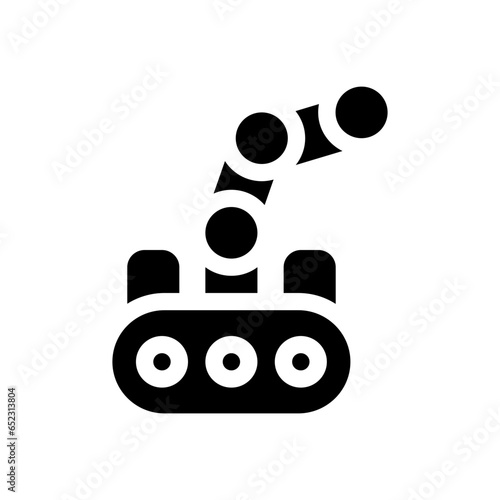 robot glyph icon