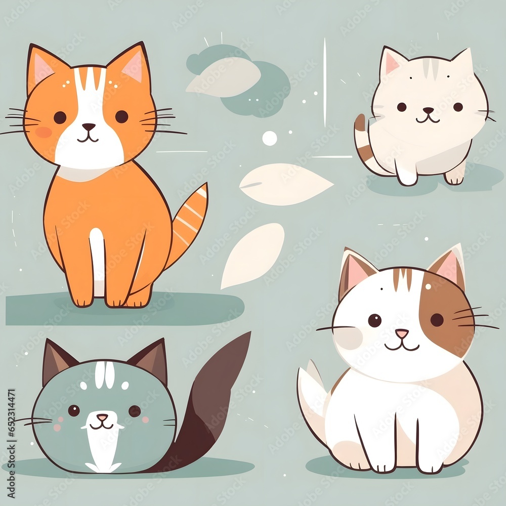 Cat animal illustration AI Generative Cat animal illustration AI Generative