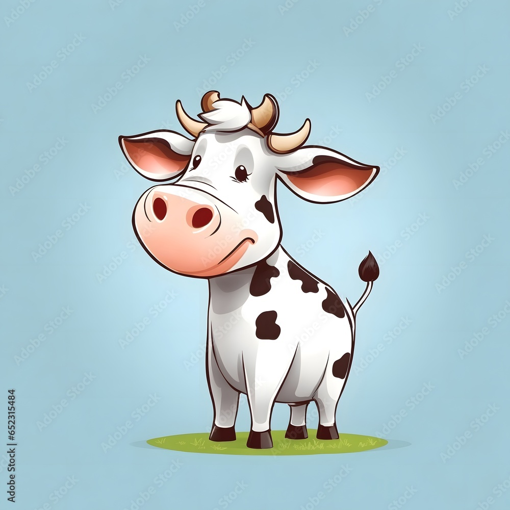 Cow illustration AI Generative Cow illustration AI Generative