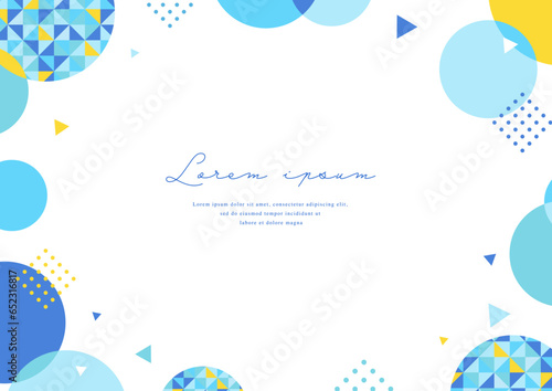 summer colored geometric pattern card design
