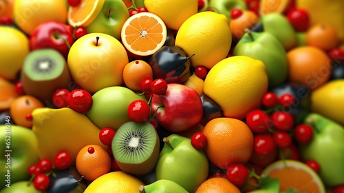 fresh fruits abstract background