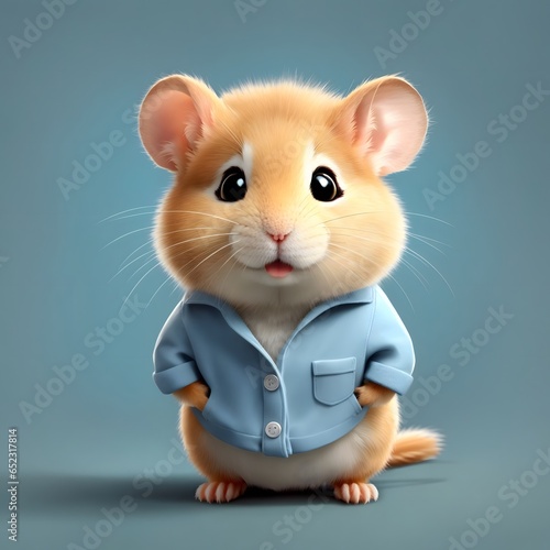 Gerbil illustration AI Generative photo