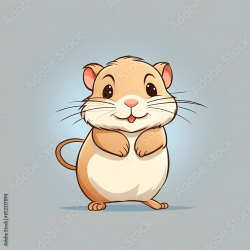 Gerbil illustration AI Generative photo