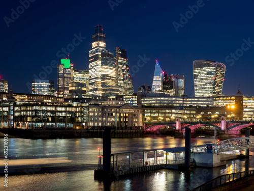 UK, England, London, City skyline from South Bank