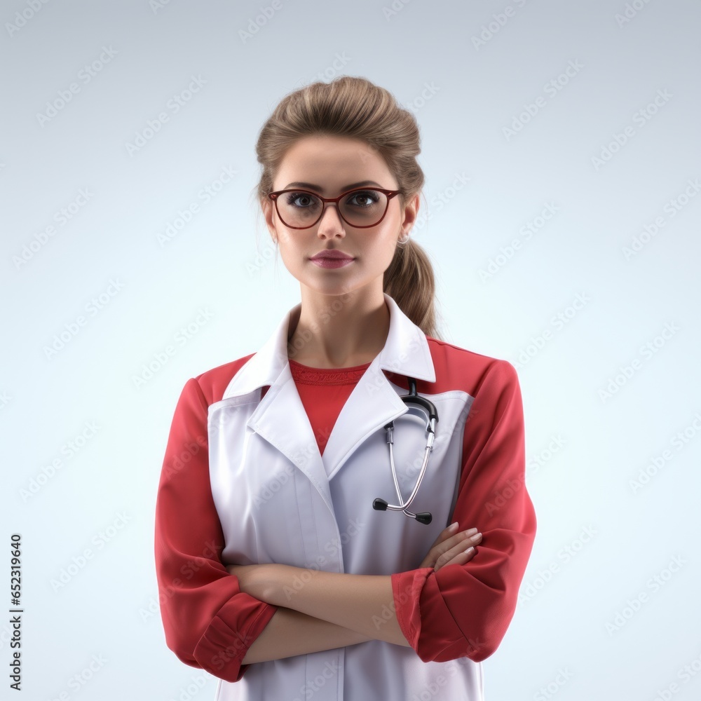 3D model of a doctor on a white background