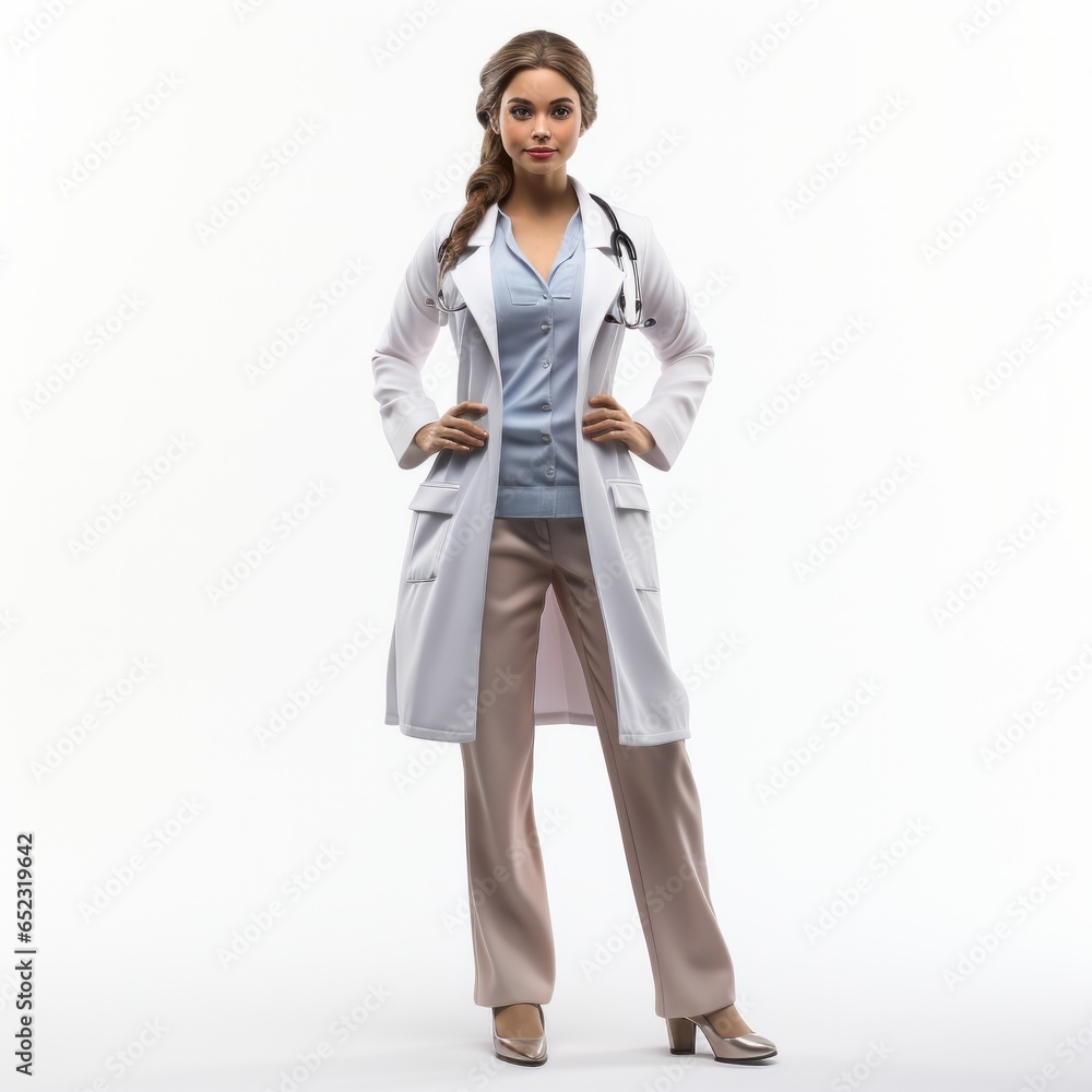 3D model of a doctor on a white background 3D model of a doctor on a white background