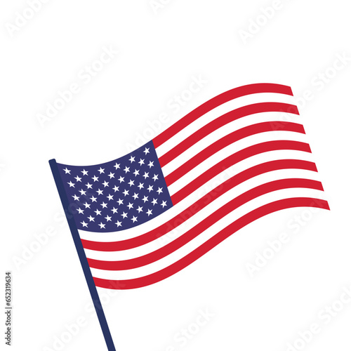 Happy constitution day united states vector illustration with american waving flag background
