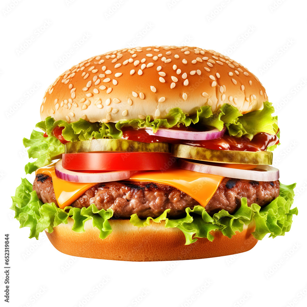 hamburger isolated on white