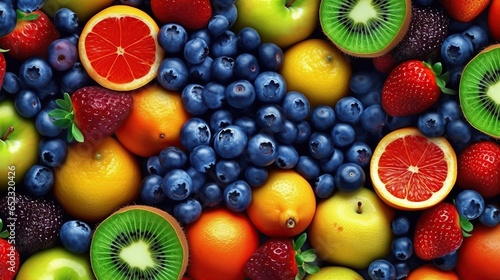fresh fruits abstract background