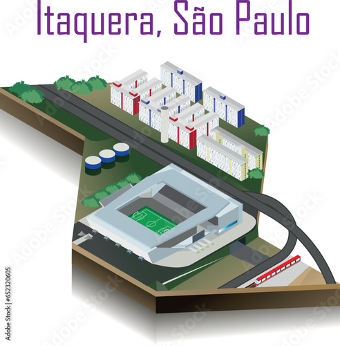 bairro de Itaquera na cidade de São Paulo, estádio da região leste