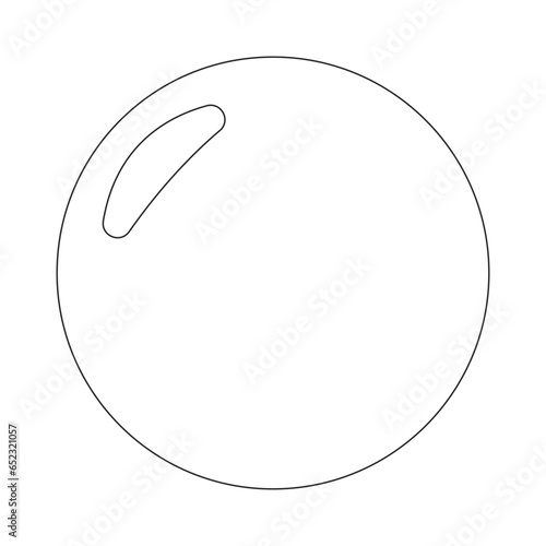 Gum bubble black and white 2D line cartoon object. Soapy sphere. Soap bubble floating isolated vector outline item. Dreams washing water. Childhood bathroom foam monochromatic flat spot illustration