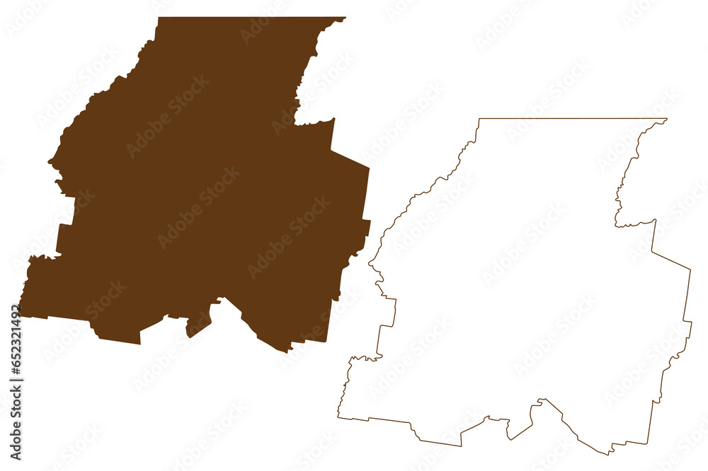 Walgett Shire of Australia, New South Wales, NSW) map vector illustration