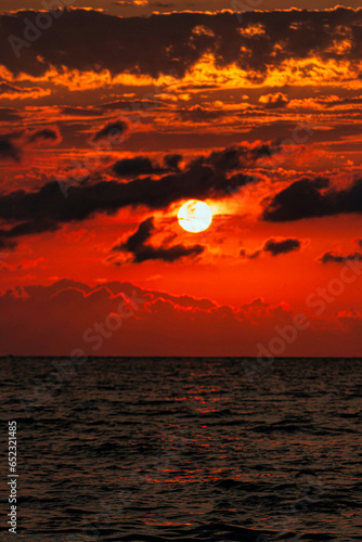 beautiful sunset on the sea