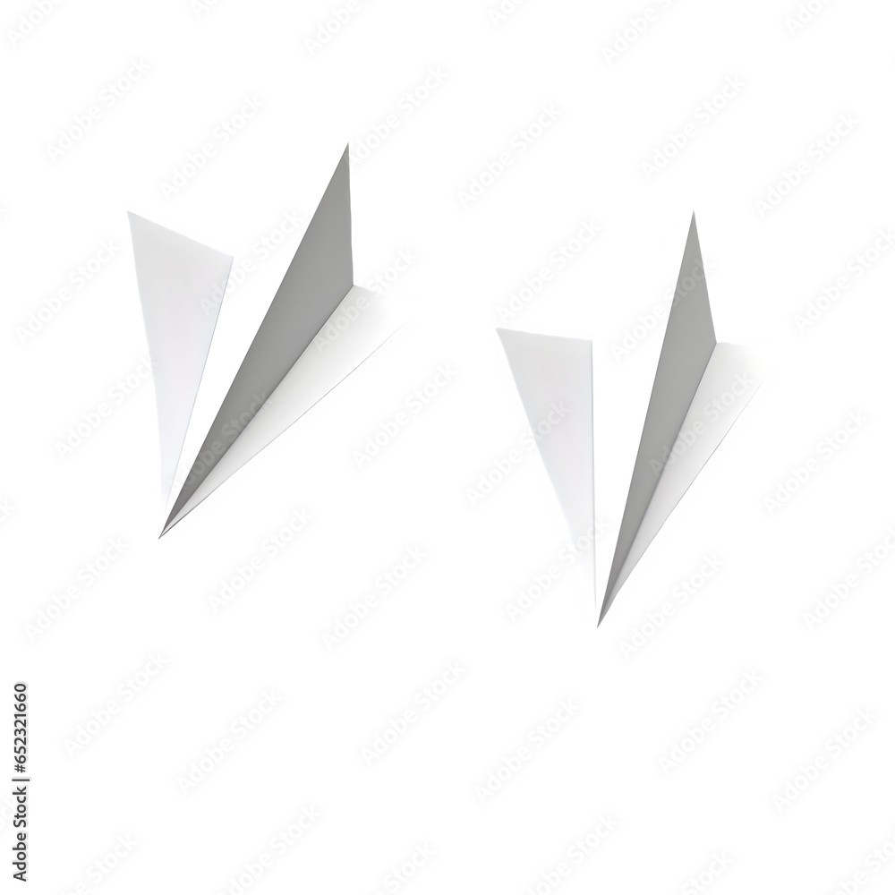 Paper airplane isolated on a white PNG transparent background Paper airplane isolated on a white PNG transparent background