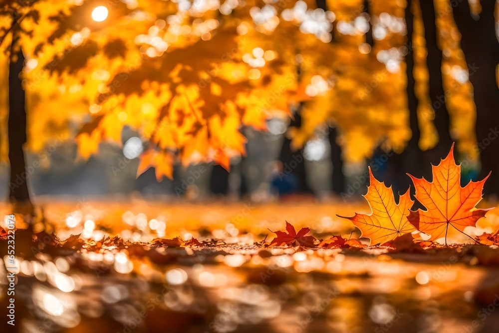 autumn leaves in the park