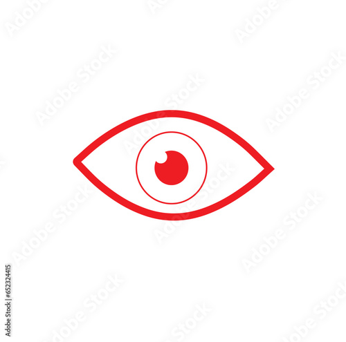 Eye icon. One of set web icons. Flat icon of supervision
