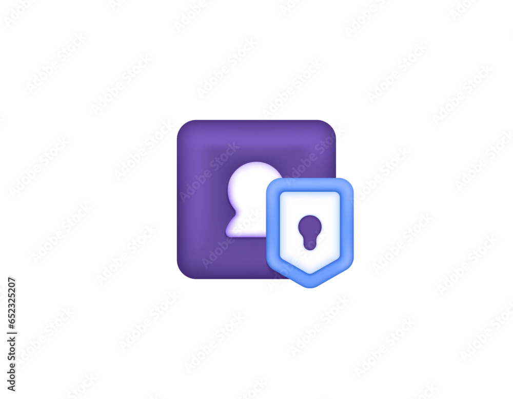 account protection and privacy. account security and safety system. prevention of information data theft. shield and person symbol. symbol or icon. Minimalist 3d design concept. vector elements. white account protection and privacy. account security and safety system. prevention of information data theft. shield and person symbol. symbol or icon. Minimalist 3d design concept. vector elements. white