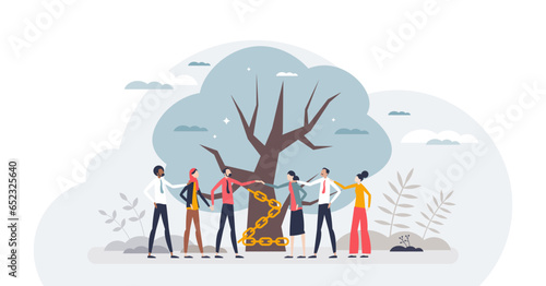 Strength in unity and common growth for development tiny person concept, transparent background. All race, culture and genders together for best cooperation and partnership power illustration.