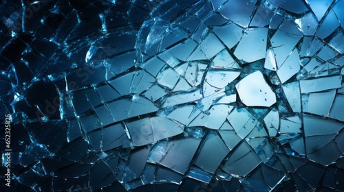 broken glass shards background. photo